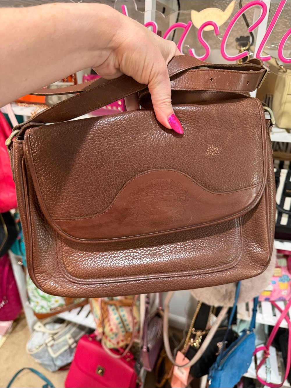 💥Burberrys -💥Vintage Brown Leather Crossbody Bag